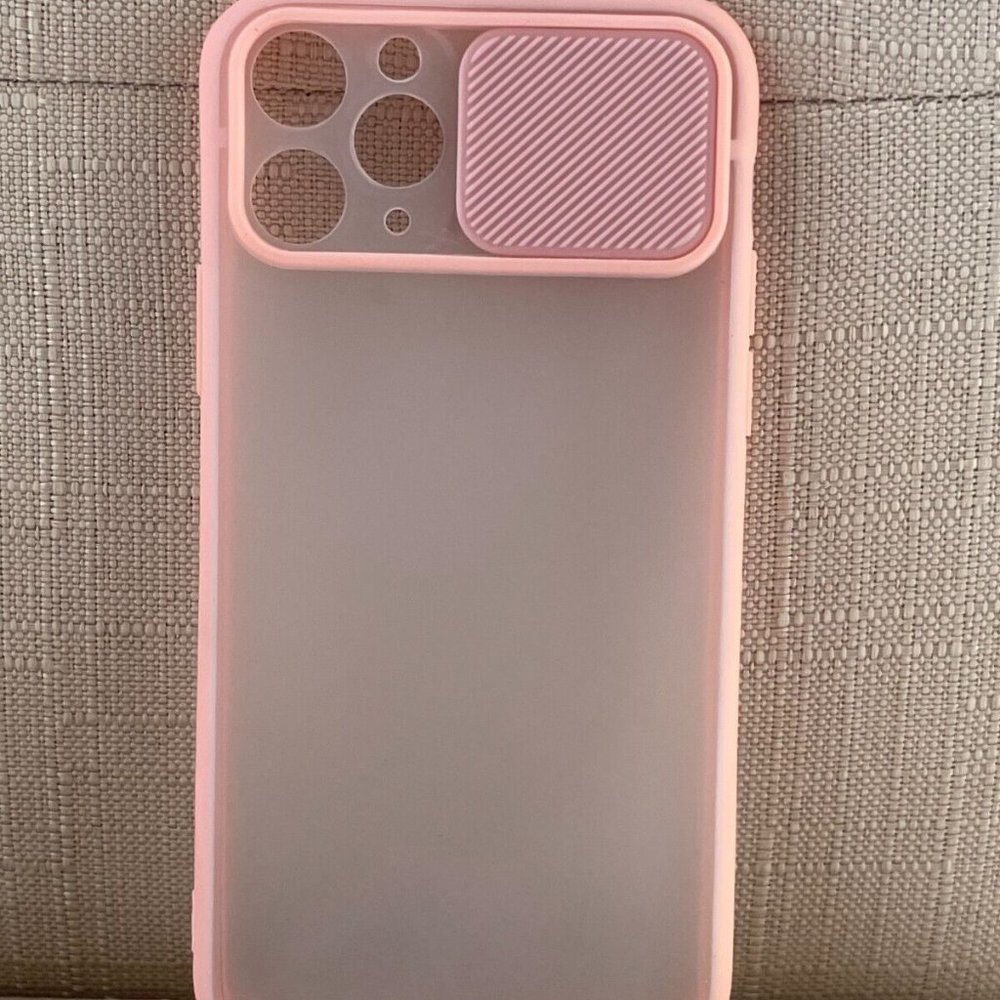 Phone Case Back Fitted Case for iPhone 11 Pro Pink Case Cover with Camera Cover